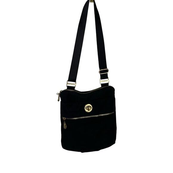 Baggallini Handbags - Baggallini Hanover Black Nylon Rectangle Adjustable Crossbody Bag